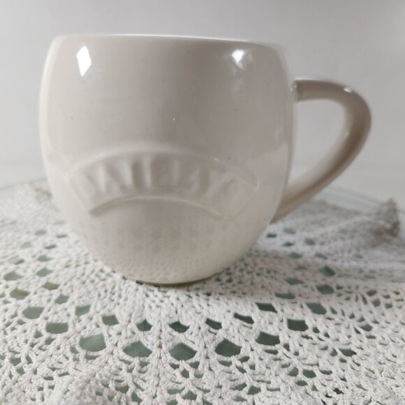 Bailey's Coffee Cup Irish Cream Round Embossed Mug White 14 oz - Picture 1 of 10